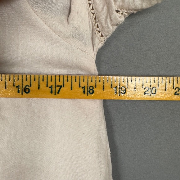 Umgee Ivory Embroidered Boho Dress S Cottagecore Floral Lace Gauze - Picture 7 of 8